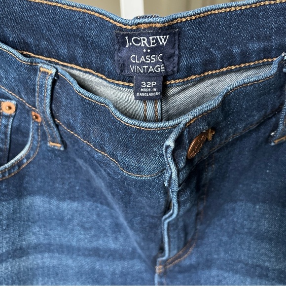 J Crew Classic Vintage Women’s Blue Jeans Fray Bottom Size 32P - Picture 7 of 16